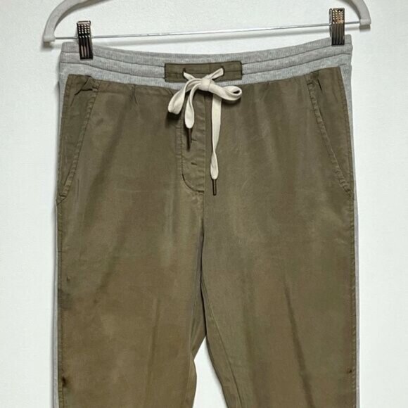Aritzia Wilfred 100 Lyocell Olive and Gray Pull on Jogger Sz 2 - Picture 3 of 8